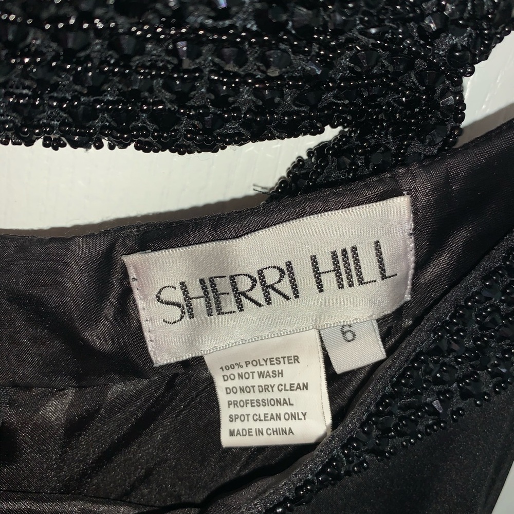 Sherri Hill Black Prom Dress - Picture 3 of 7
